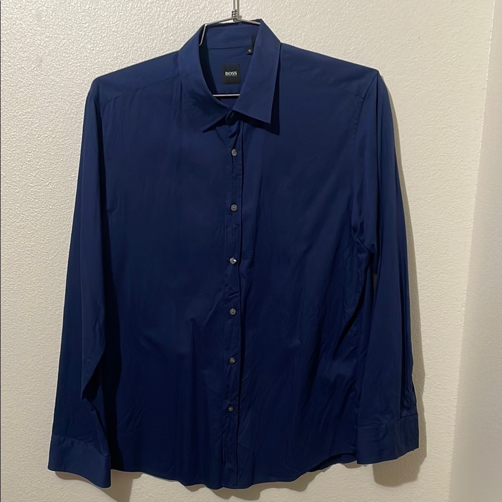 Boss Blue Dress Shirt Classic Design